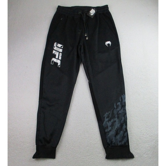 NWT UFC Venum Joggers‎ Mens M Black Authentic Fight Week Pants MMA Training Gym - Picture 2 of 11